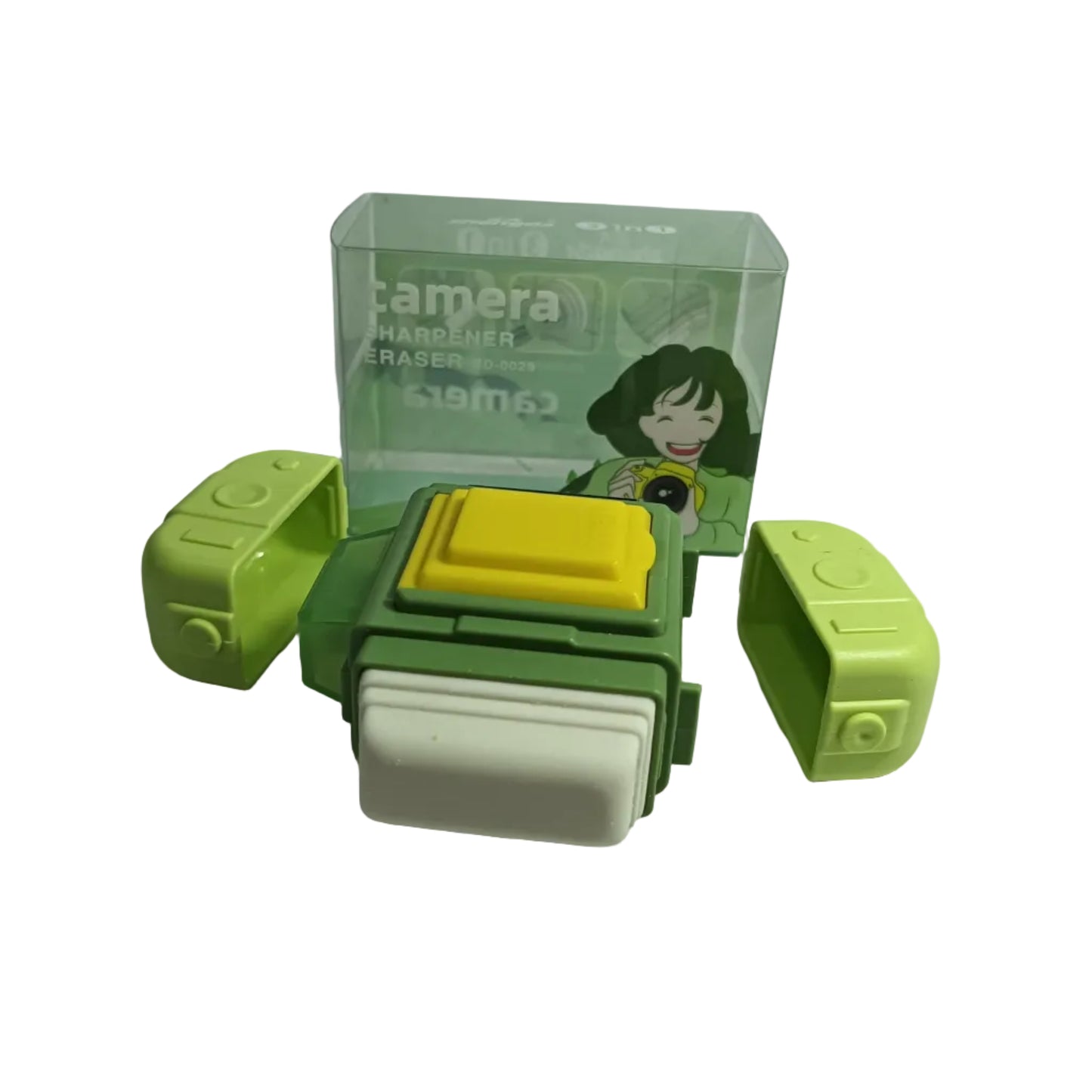 Camera Sharpener with Eraser – Cute 2-in-1 Stationery for Kids