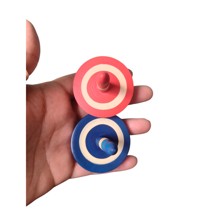 Wooden Spin Top Set of 3 | Colorful Handcrafted Spinning Toys for Kids
