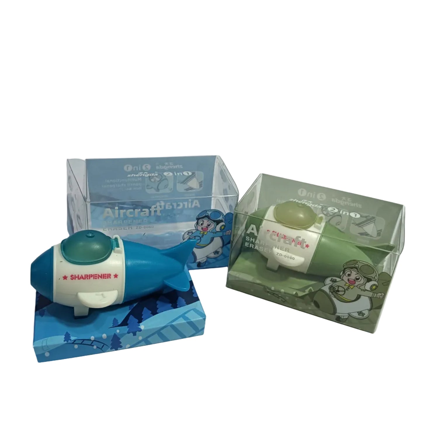 Aeroplane Sharpener with Eraser – 2-in-1 Fun Stationery for Kids