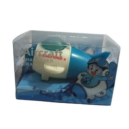Aeroplane Sharpener with Eraser – 2-in-1 Fun Stationery for Kids