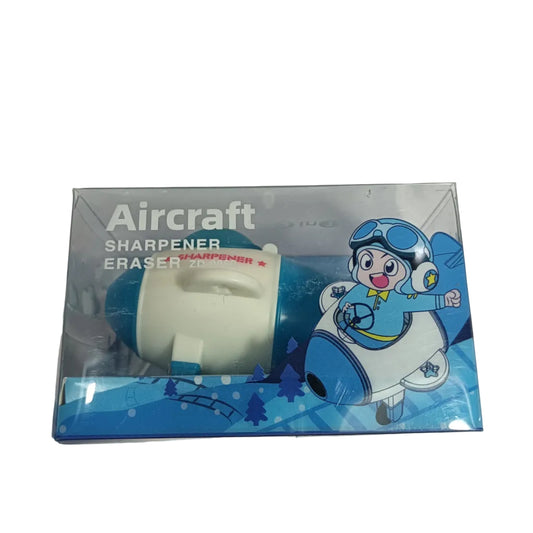 Aeroplane Sharpener with Eraser – 2-in-1 Fun Stationery for Kids