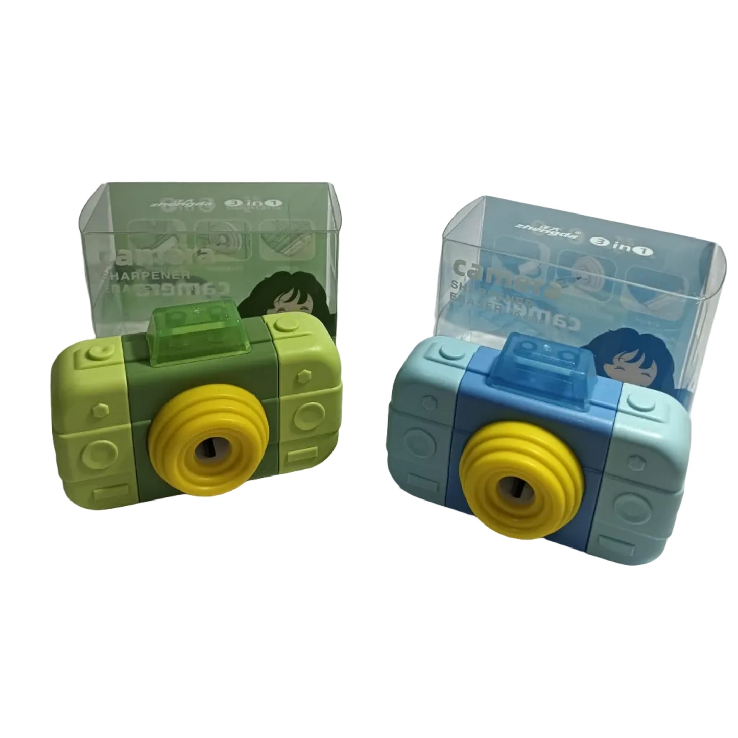 Camera Sharpener with Eraser – Cute 2-in-1 Stationery for Kids