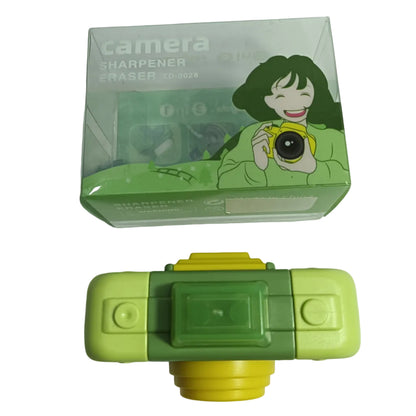 Camera Sharpener with Eraser – Cute 2-in-1 Stationery for Kids