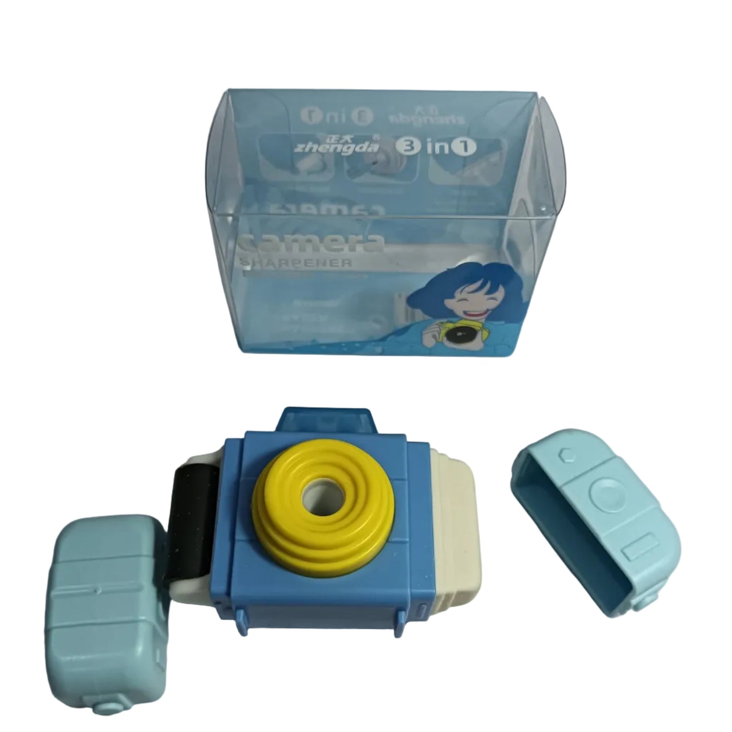 Camera Sharpener with Eraser – Cute 2-in-1 Stationery for Kids
