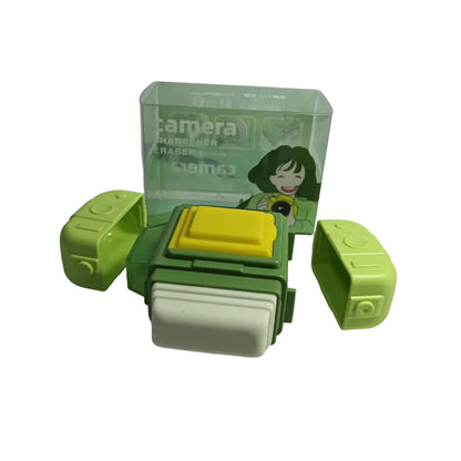 Camera Sharpener with Eraser – Cute 2-in-1 Stationery for Kids
