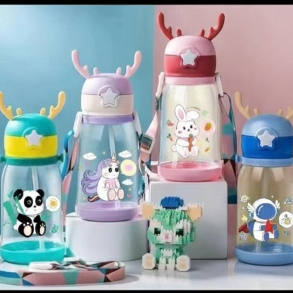 Deer Horn Sipper Bottle – Cute & Leakproof Water Bottle for Kids