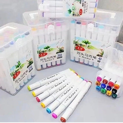 12 Colors Double-Head Acrylic Marker Set