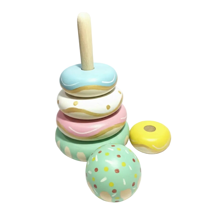 Wooden Ring Stacker – Pastel Edition (1 –3 Years)