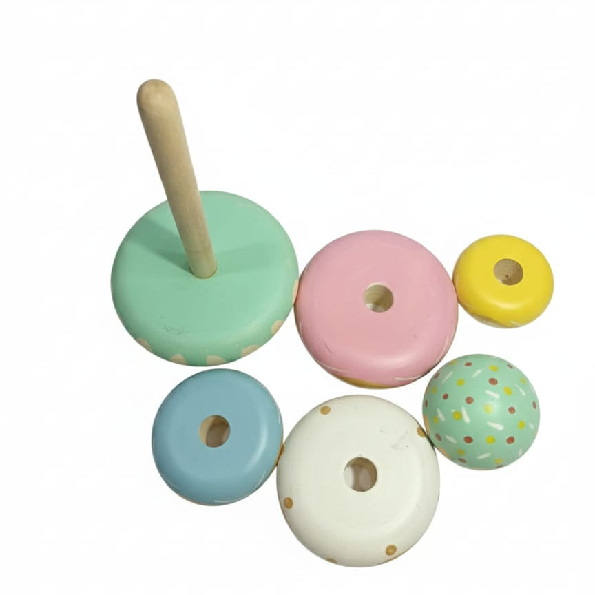 Wooden Ring Stacker – Pastel Edition (1 –3 Years)