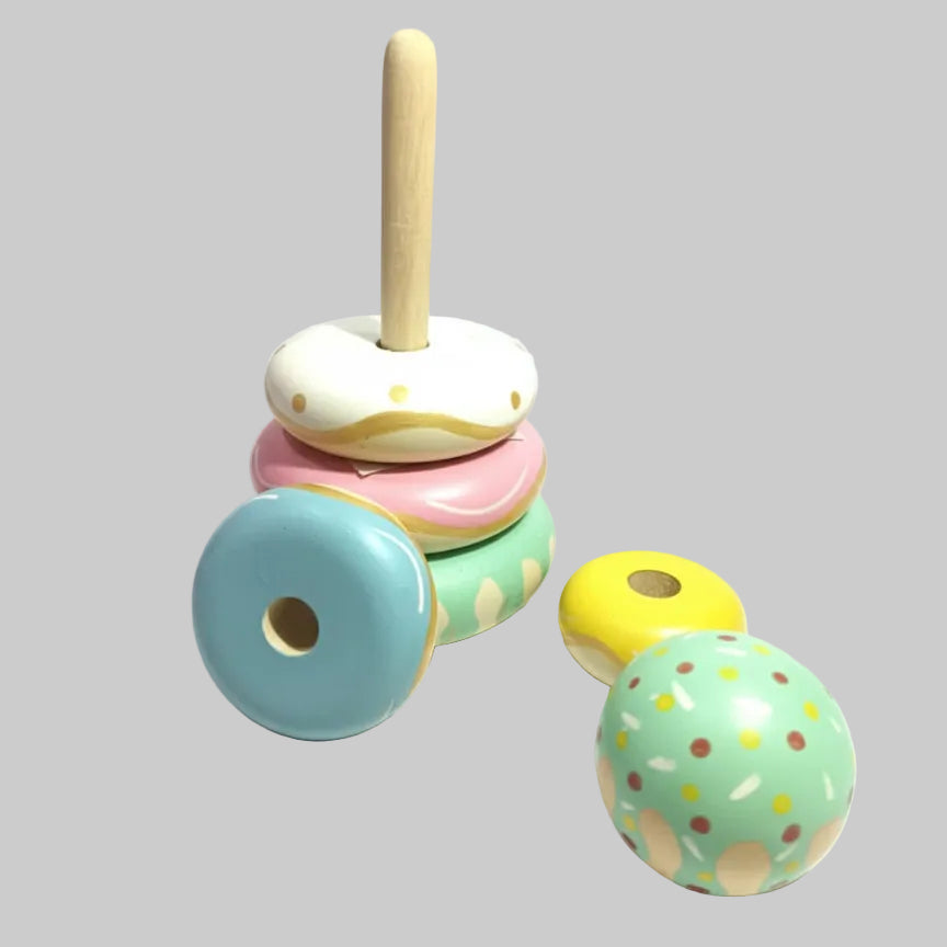 Wooden Ring Stacker – Pastel Edition (1 –3 Years)