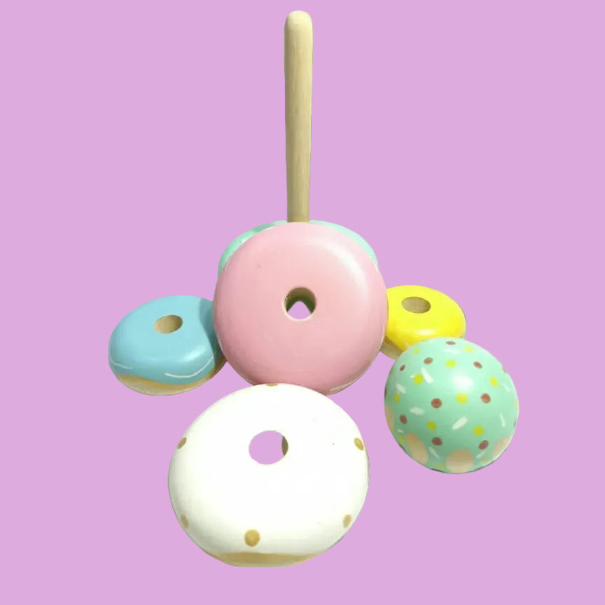 Wooden Ring Stacker – Pastel Edition (1 –3 Years)