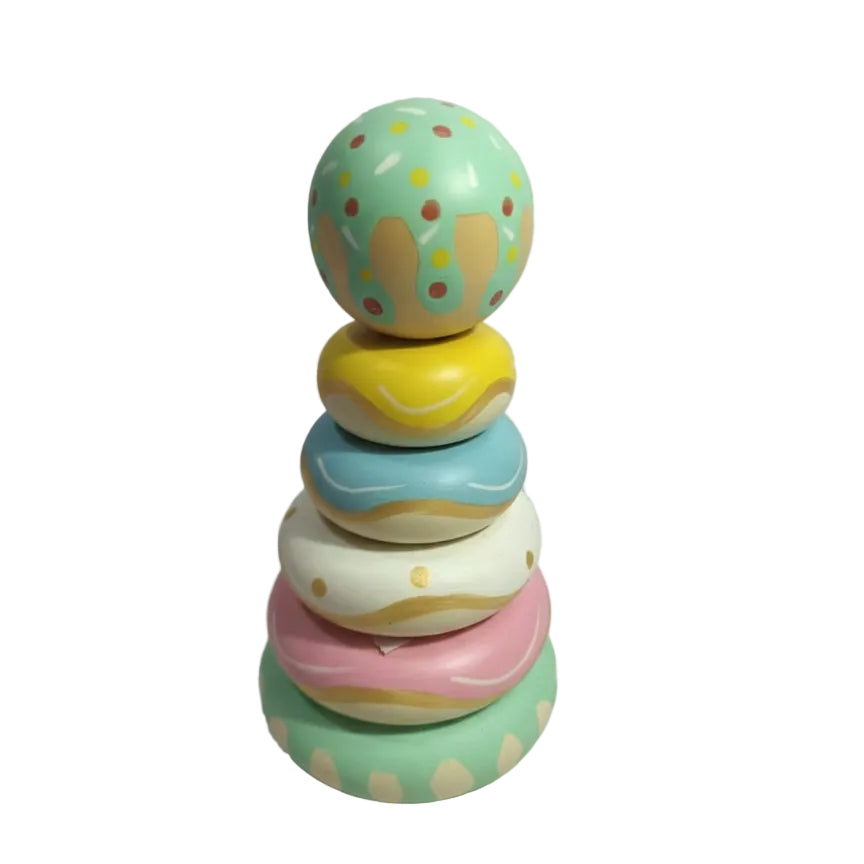 Wooden Ring Stacker – Pastel Edition (1 –3 Years)